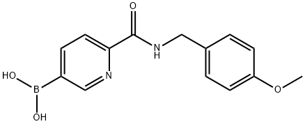 6-(4-MethoxybenzylcarbaMoyl)pyridine-3-boronic acid Struktur