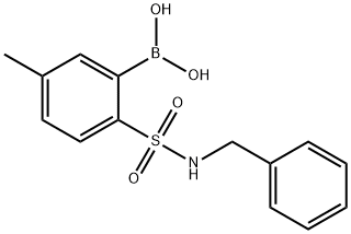 2-(N-Benzylsulfamoyl)-5-methylphenylboronic acid Struktur