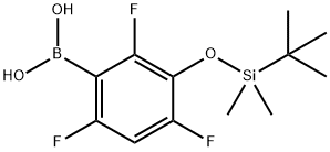 3-(tert-Butyldimethylsilyloxy)-2,4,6-trifluorophenylboronic acid Struktur