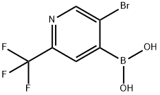 5-BROMO-2-(TRIFLUOROMETHYL)PYRIDIN-4-YLBORONIC ACID Struktur