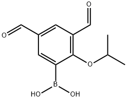 3,5-Diformyl-2-isopropoxyphenylboronic acid Struktur