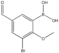 3-BroMo-5-forMyl-2-Methoxyphenylboronic acid Struktur