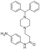 1-Piperazinepropanamide, N-(4-aminophenyl)-4-(diphenylmethyl)- Struktur