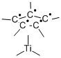 (Trimethyl)pentamethylcyclopentadienyltitanium (IV) Struktur