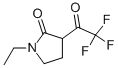 2-Pyrrolidinone, 1-ethyl-3-(trifluoroacetyl)- (9CI) Struktur