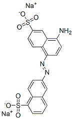 6-[(4-Amino-6-sulfo-1-naphthalenyl)azo]-1-naphthalenesulfonic acid disodium salt Struktur