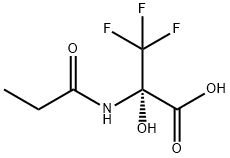 Alanine,  3,3,3-trifluoro-2-hydroxy-N-(1-oxopropyl)- Struktur