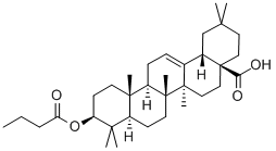 3-beta-Hydroxy-olean-12-en-28-oic acid butyrate Struktur