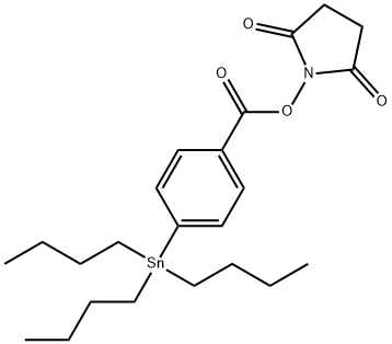 N-succinimidyl 4-(tri-n-butylstannyl)benzoate Struktur