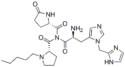 pyroglutamyl-((N3)-imidazolylmethyl)-histidyl-n-amylprolinamide Struktur