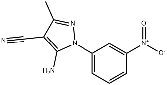 5-Amino-3-methyl-1-(3-nitrophenyl)-1H-pyrazole-4-carbonitrile Struktur