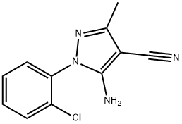 5-Amino-1-(2-chlorophenyl)-3-methyl-1H-pyrazole-4-carbonitrile Struktur