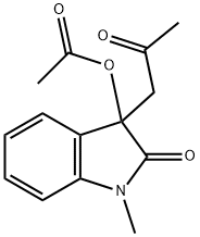 1-METHYL-2-OXO-3-(2-OXOPROPYL)-2,3-DIHYDRO-1H-INDOL-3-YL ACETATE Struktur