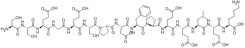 H-SER-SER-GLU-GLY-GLU-SER-PRO-ASP-PHE-PRO-GLU-GLU-LEU-GLU-LYS-OH Structure