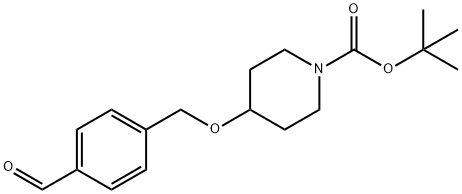 tert-butyl 4-(4-formylbenzyloxy)piperidine-1-carboxylate Struktur