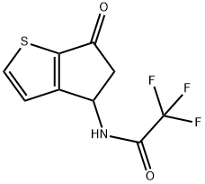 2,2,2-TRIFLUORO-N-(6-OXO-5,6-DIHYDRO-4H-CYCLOPENTA[B]THIOPHEN-4-YL)ACETAMIDE Struktur