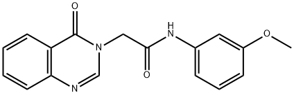 N-(3-methoxyphenyl)-2-(4-oxoquinazolin-3-yl)acetamide Struktur