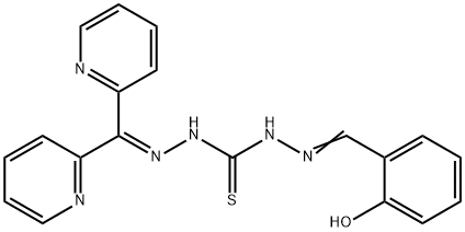 1-(di-(2-pyridyl)methylene)-5-salicylidenethiocarbonohydrazide Struktur