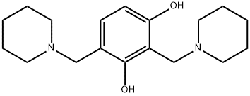 2,4-Bis(1-piperidinylmethyl)-1,3-benzenediol Struktur