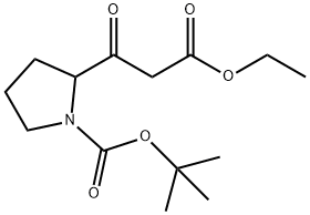 1-BOC-BETA-OXO-2-PYRROLIDINEPROPANOIC ACID ETHYL ESTER Struktur