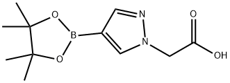 4-(4,4,5,5-TetraMethyl-1,3,2-dioxaborolan-2-yl)-1H-pyrazole-1-acetic acid Struktur