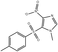 1-Methyl-5-(4-methylphenylsulfonyl)-4-nitro-1H-imidazole Struktur