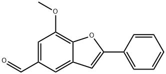 7-Methoxy-2-phenylbenzofuran-5-carboxaldehyde Struktur