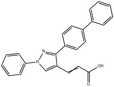 3-(3-BIPHENYL-4-YL-1-PHENYL-1H-PYRAZOL-4-YL)-ACRYLIC ACID Struktur