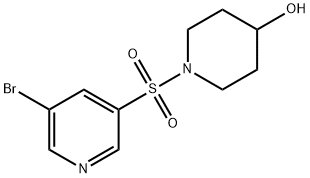 1-(5-broMopyridin-3-ylsulfonyl)piperidin-4-ol Struktur