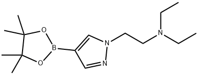 N,N-diethyl-2-(4-(4,4,5,5-tetramethyl-1,3,2-dioxaborolan-2-yl)-1H-pyrazol-1-yl)ethanamine Struktur