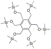 Trimethyl[(2,3,4,5,6-pentakis([(trimethylsilyl)oxy]methyl)benzyl)oxy]s ilane Struktur