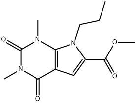 Methyl 1,3-diMethyl-2,4-dioxo-7-propyl-2,3,4,7-tetrahydro-1H-pyrrolo[2,3-d]pyriMidine-6-carboxylate, 96% Struktur