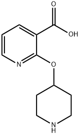 2-(Piperidin-4-yloxy)inicotinic  acid Struktur