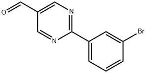 2-(3-溴苯基)嘧啶-5-甲醛 結(jié)構(gòu)式