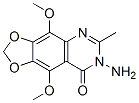 1,3-Dioxolo[4,5-g]quinazolin-8(7H)-one,  7-amino-4,9-dimethoxy-6-methyl- Struktur