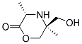 2-Morpholinone,5-(hydroxymethyl)-3,5-dimethyl-,cis-(9CI) Struktur