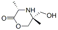 2-Morpholinone,5-(hydroxymethyl)-3,5-dimethyl-,trans-(9CI) Struktur