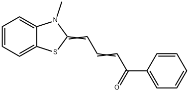 (2E,4Z)-4-(3-METHYL-1,3-BENZOTHIAZOL-2(3H)-YLIDENE)-1-PHENYLBUT-2-EN-1-ONE Struktur