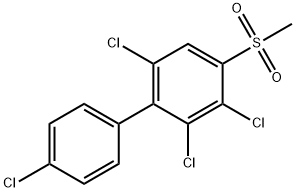 4-Methylsulfonyl-2,3,4',6-tetrachlorobiphenyl Struktur