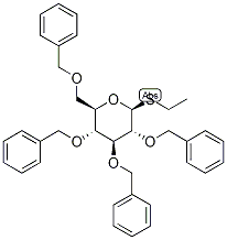 Ethyl 2,3,4,6-tetra-O-benzyl-b-D-thioglucopyranoside Struktur