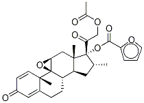 21-Acetyloxy DeschloroMoMetasone Furoate 9,11-Epoxide Struktur