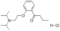 1-[2-[2-[bis(isopropyl)amino]ethoxy]phenyl]butan-1-one hydrochloride Struktur