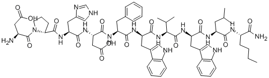 H-ASP-D-PRO-HIS-ASP-PHE-D-TRP-VAL-D-TRP-LEU-NLE-NH2 Structure