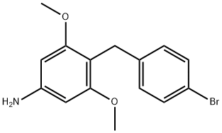 4-(4-Bromobenzyl)-3,5-dimethoxyaniline Struktur