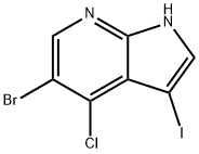 5-BroMo-4-chloro-3-iodo-1H-pyrrolo[2,3-b]pyridine Struktur