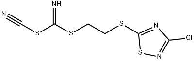 [(3-CHLORO-1,2,4-THIADIAZOL-5-YLTHIO)METHYL] METHYL CYANOCARBONIMIDODITHIOATE Struktur