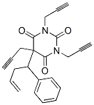 5-(1-phenylbut-3-enyl)-1,3,5-triprop-2-ynyl-1,3-diazinane-2,4,6-trione Struktur