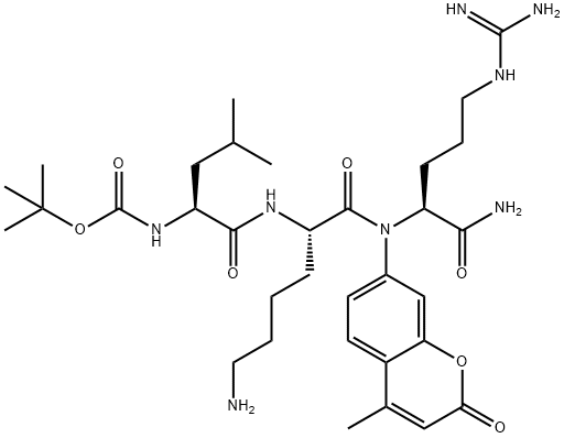 BOC-LEU-LYS-ARG-AMC HYDROCHLORIDE SALT Struktur