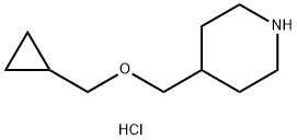 4-[(CYCLOPROPYLMETHOXY)METHYL]PIPERIDINEHYDROCHLORIDE Struktur