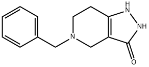 5-benzyl-1,2,4,5,6,7-hexahydropyrazolo[4,3-c]pyridin-3-one Struktur